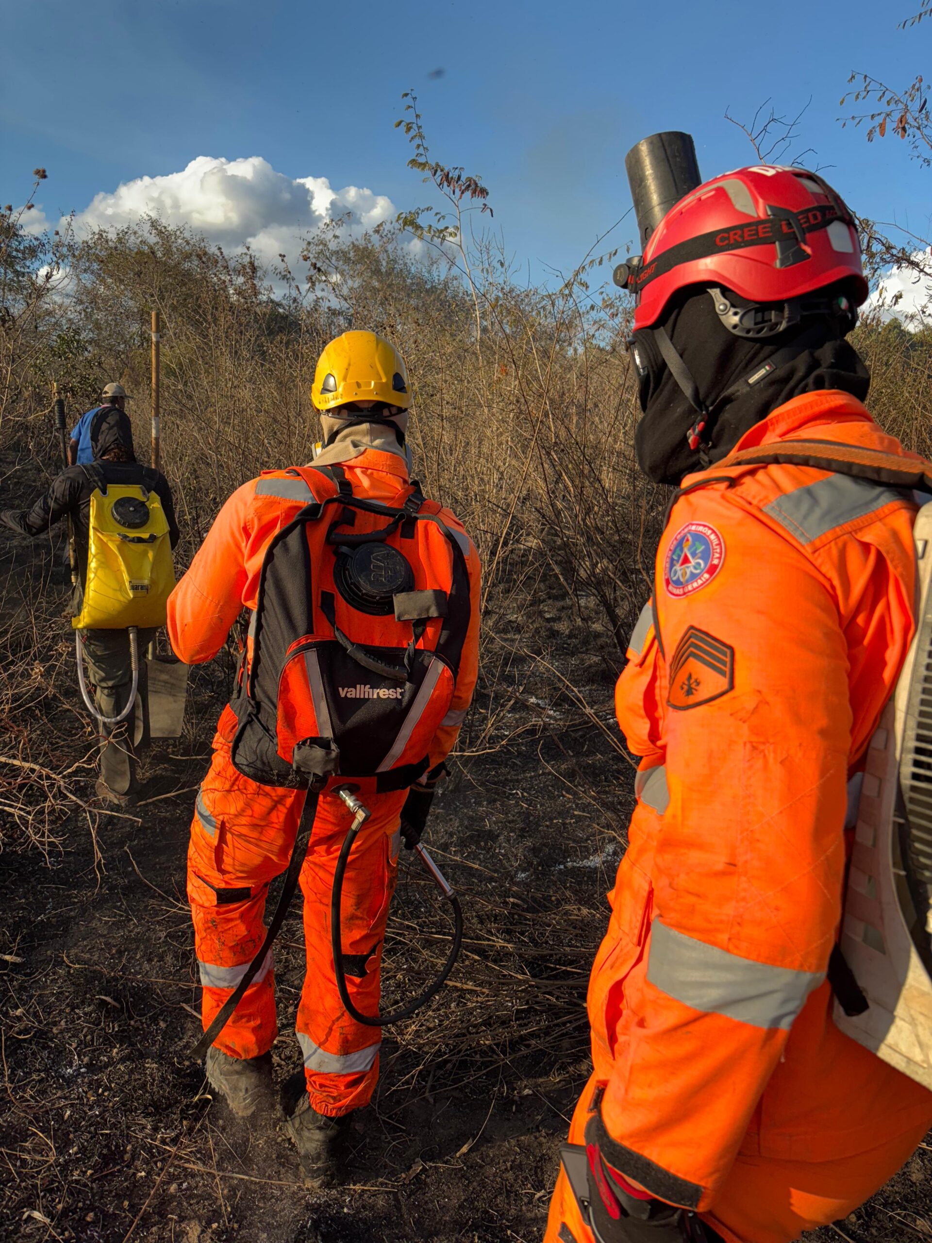 Bombeiros controlam incêndio florestal que ameaçava casas na zona rural de Taiobeiras