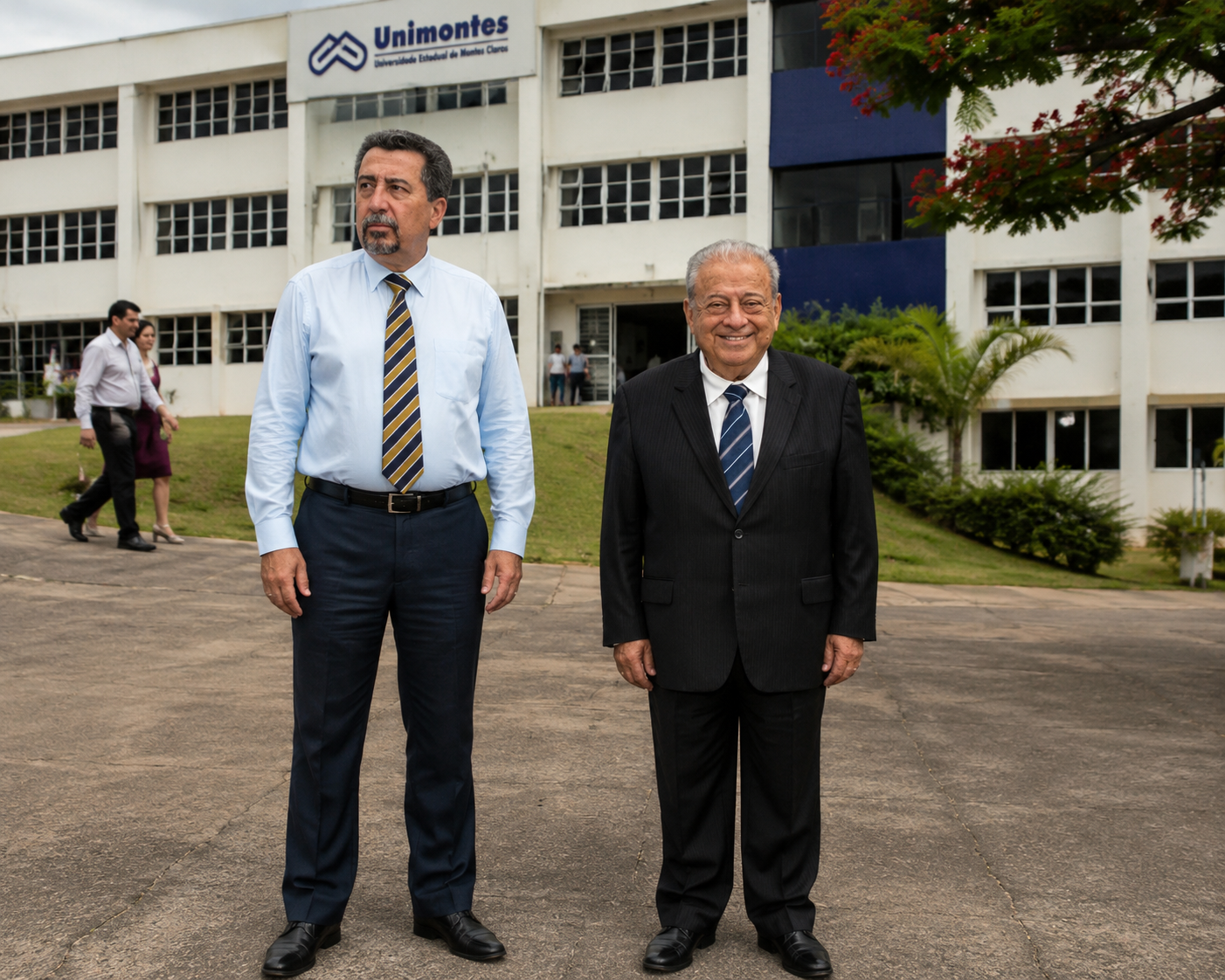imagem ilustrativa representando jose geraldo drumont e alysson paulineli, gerada com IA