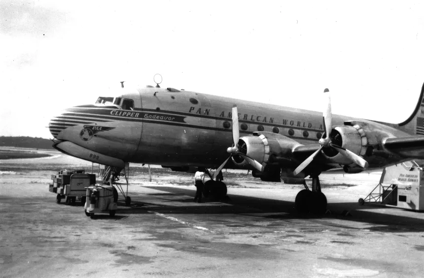 foto de arquivo da Pan Am do avião acidentado