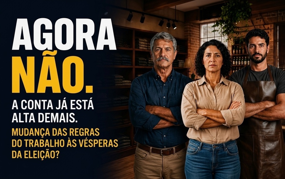 CNC e 34 federações lançam campanha contra votação da PEC do fim da escala 6x1 antes das eleições. Entidade alerta para riscos de inflação e desemprego.