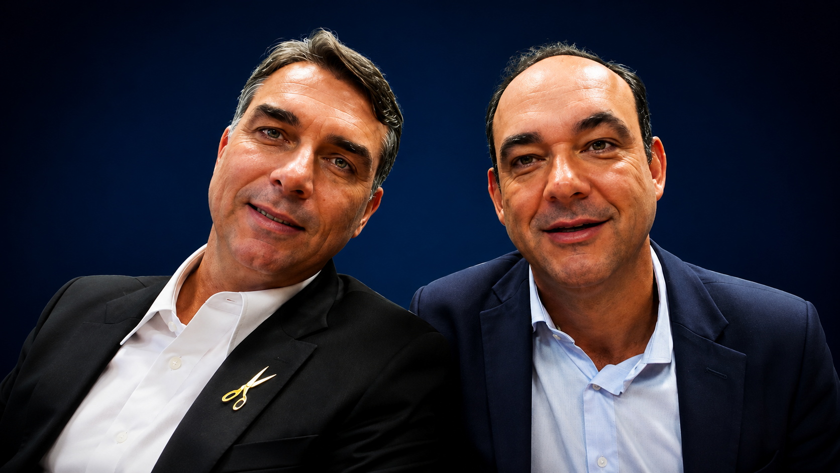 Fávio Bolsonaro e Flávio Roescoe em fotografia