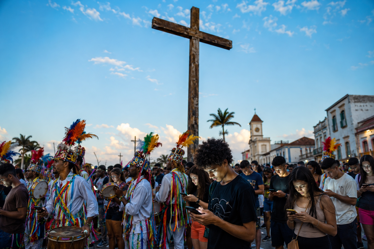 Centenária Cruz da Igrejinha do Rosário restaurada na Avenida Coronel Prates em Montes Claros durante as Festas de Agosto.