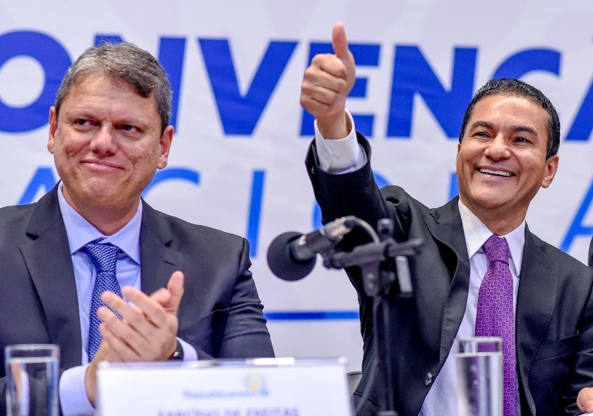 fotografia com o govenador de são paulo e o presidente nacional do republicanos