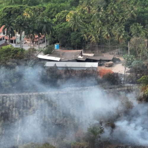 Incêndio em canavial mobiliza bombeiros e brigadistas em Januária