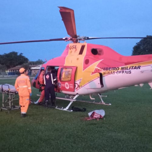 Trabalhador cai de torre de telecomunicação e é resgatado de helicóptero em Porteirinha